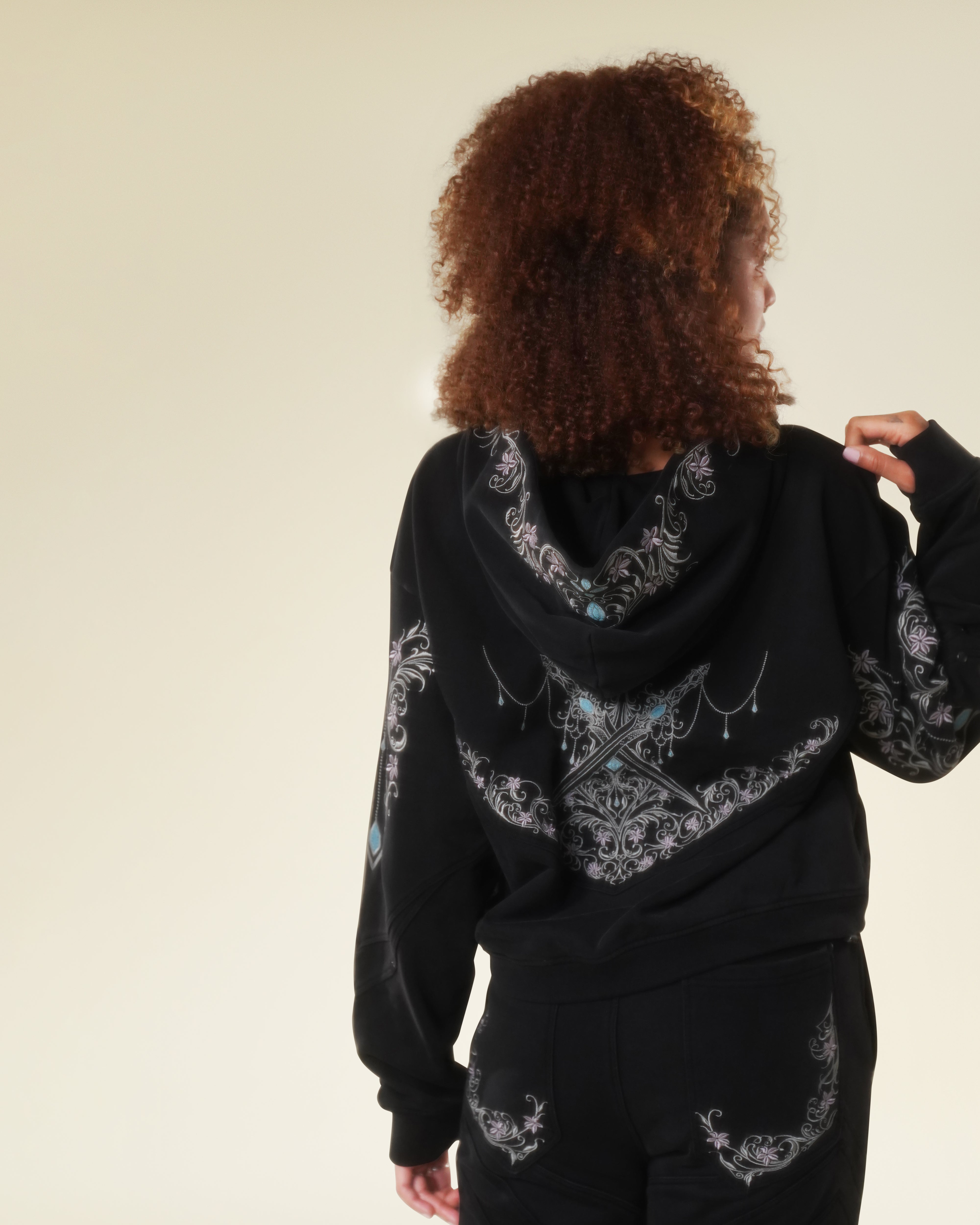 Princess knight armored black hoodie