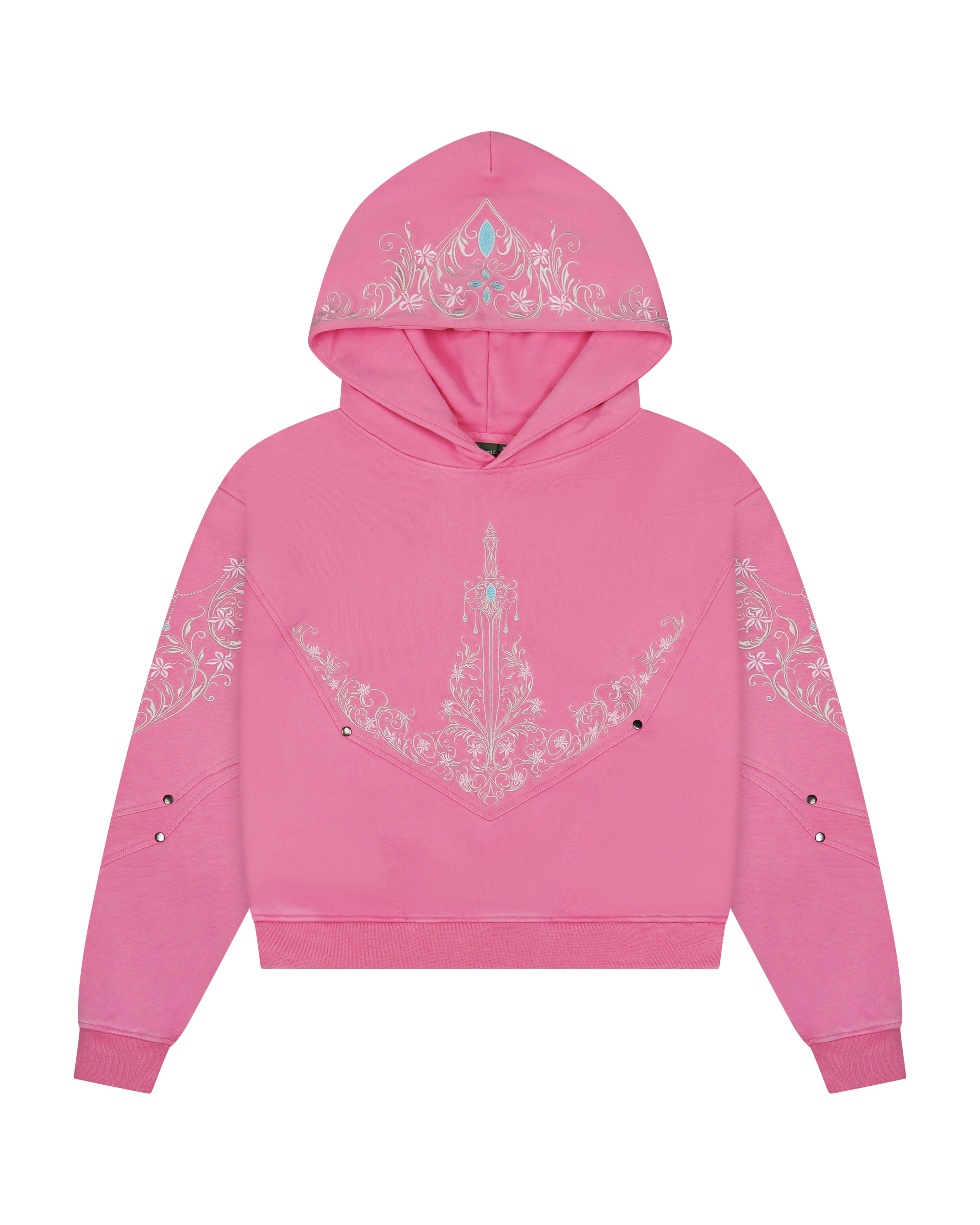 Princess knight pink armored hoodie
