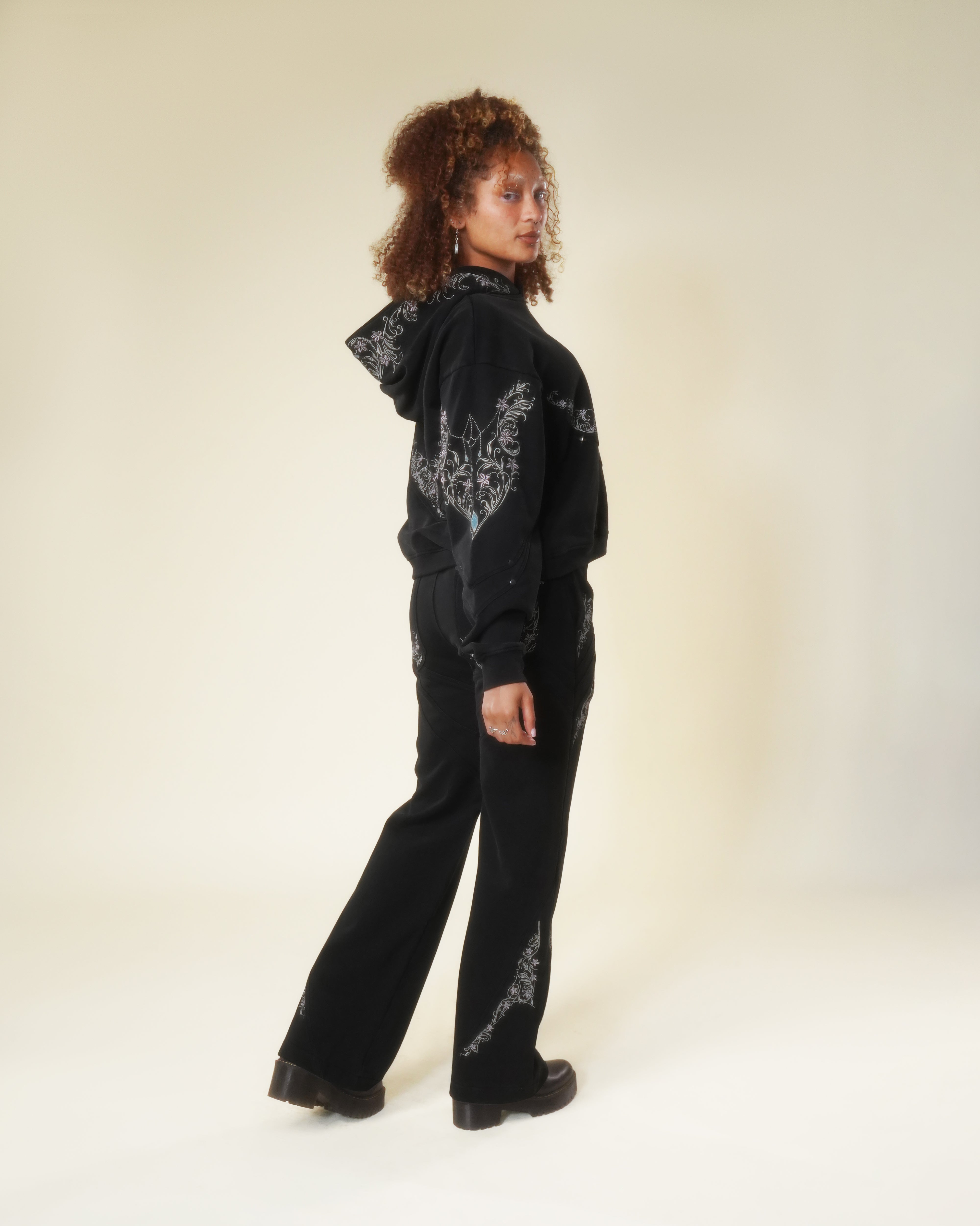 Princess knight black armored sweatpants