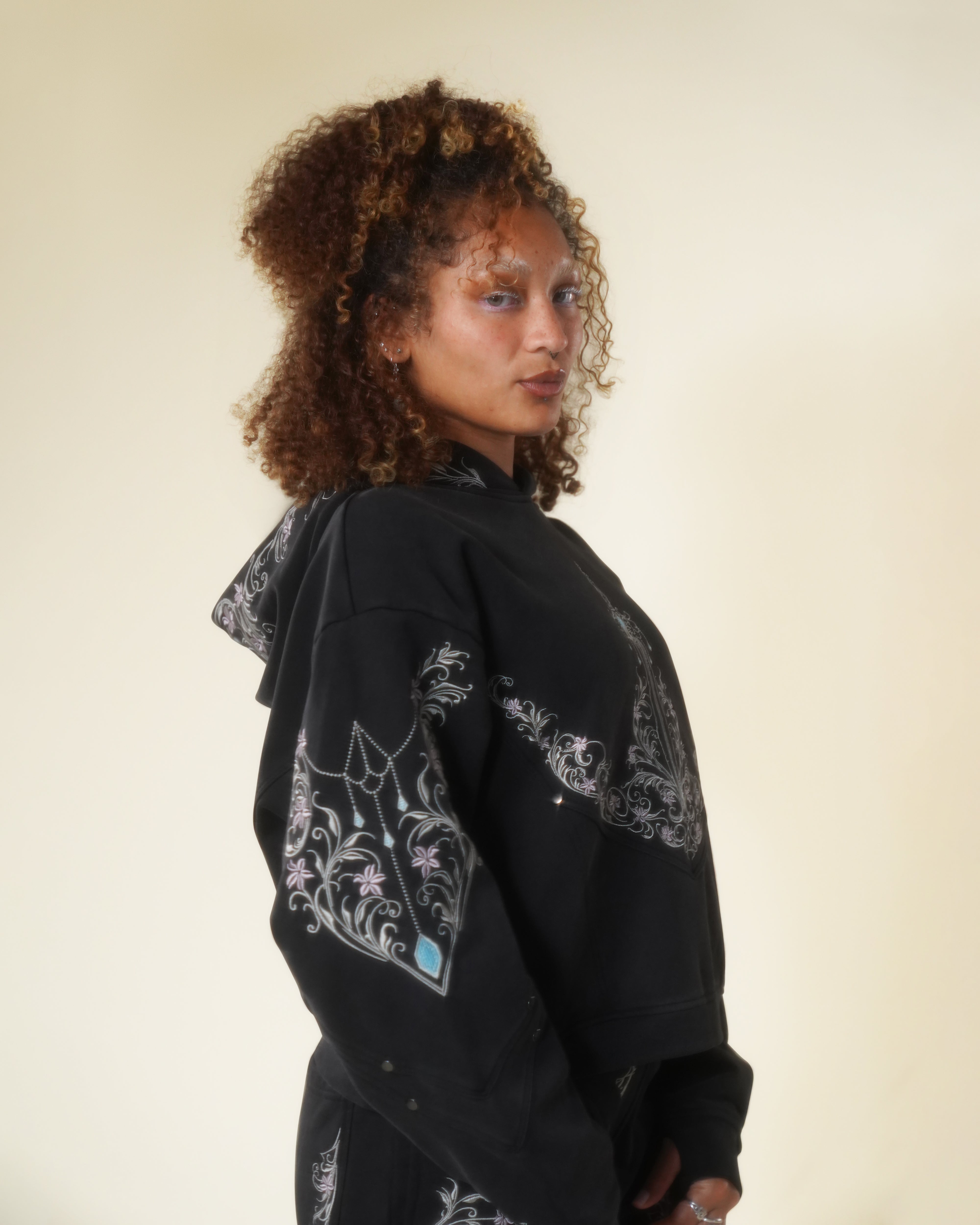 Princess knight armored black hoodie 