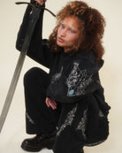 Princess knight armored black hoodie 