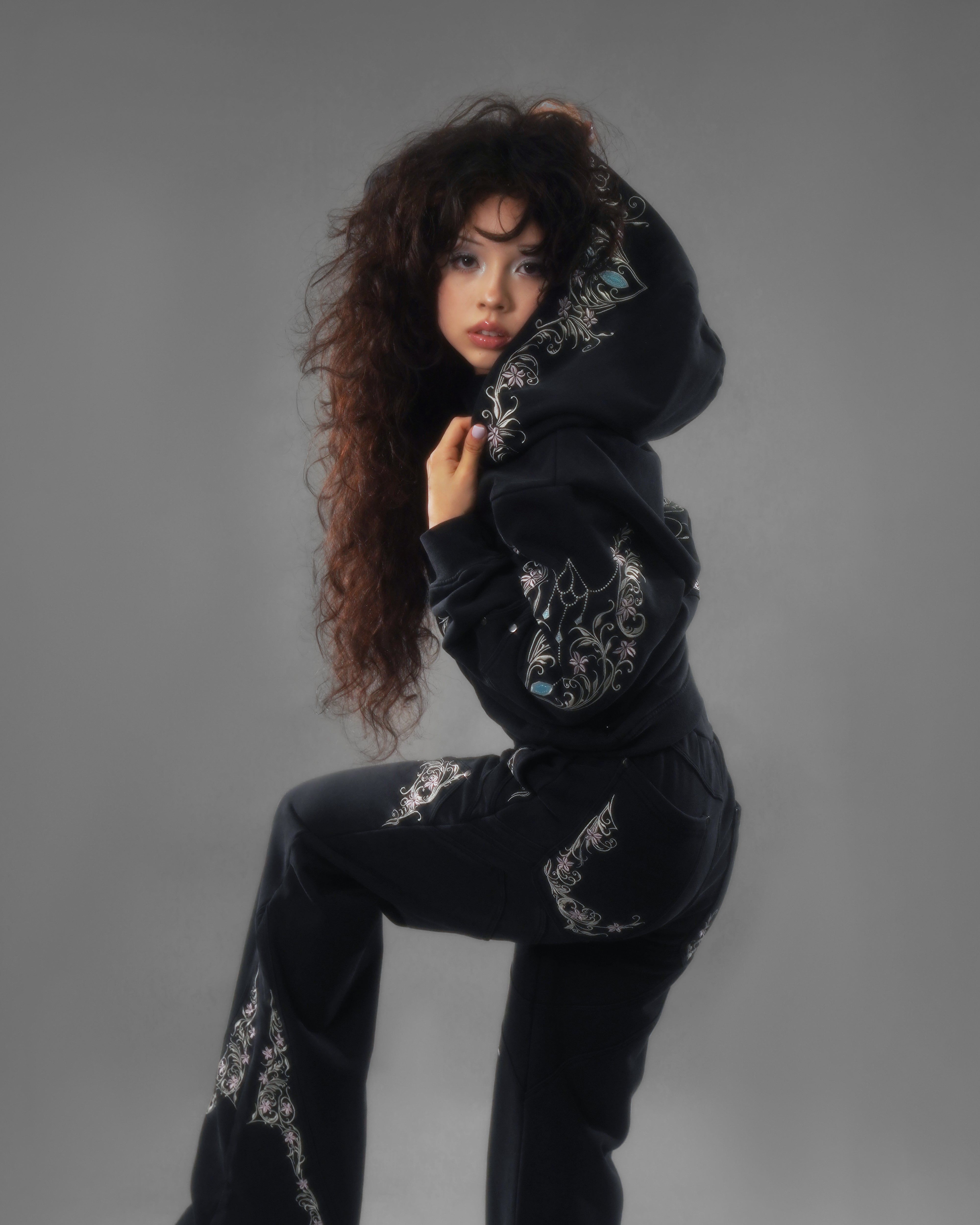 Princess knight armored black hoodie 
