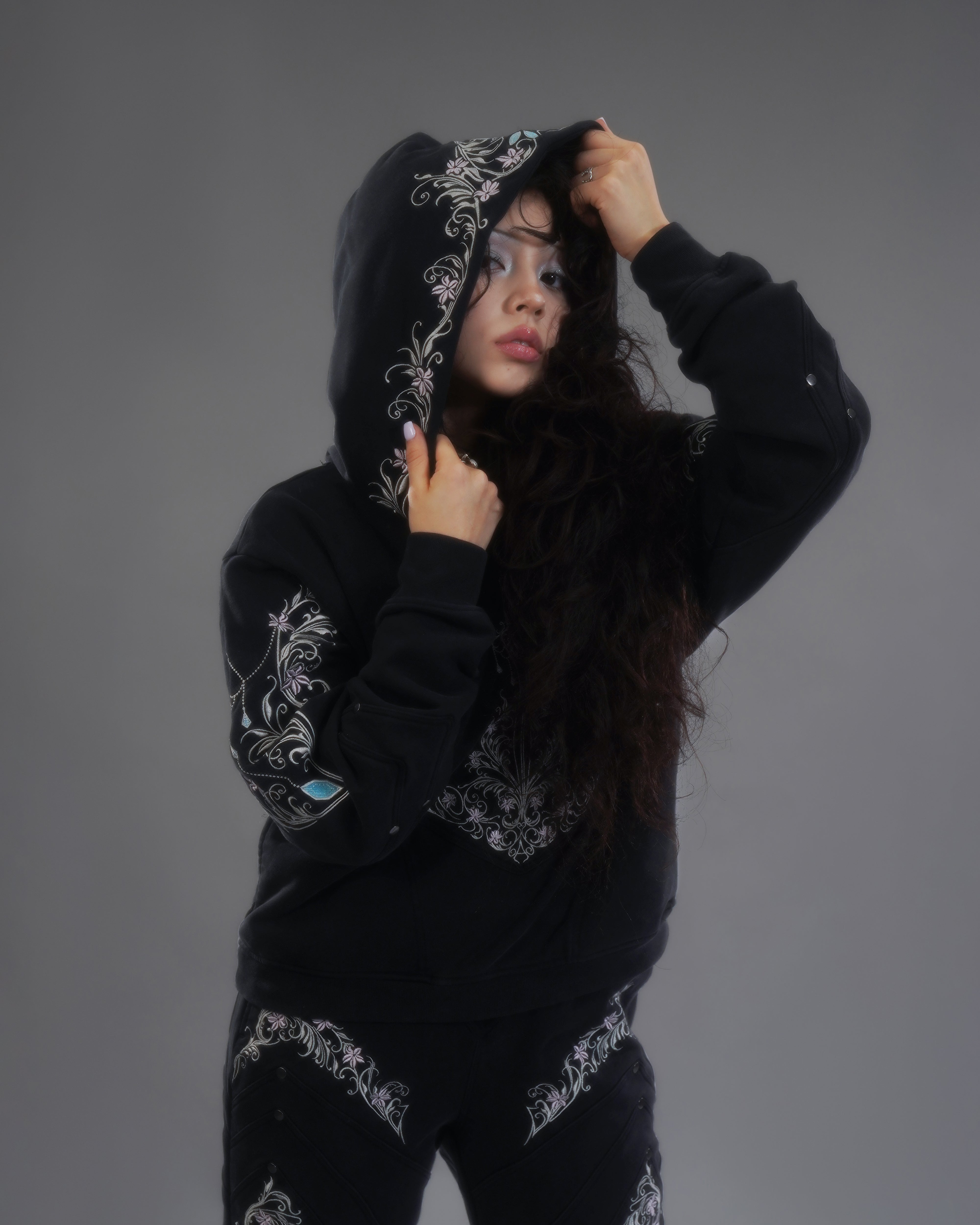 Princess knight armored black hoodie 