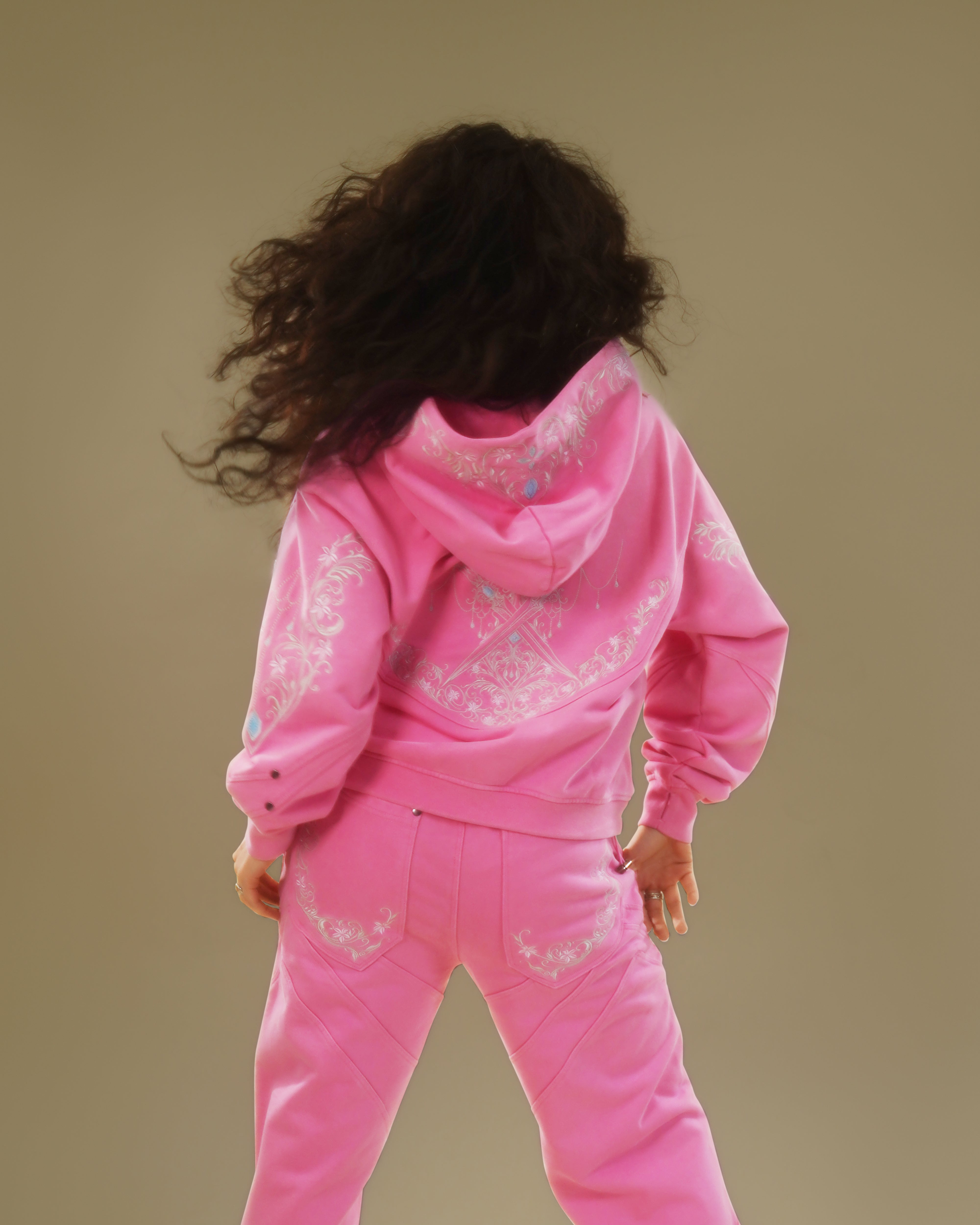 Princess knight pink armored hoodie 
