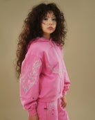 Princess knight pink armored hoodie 