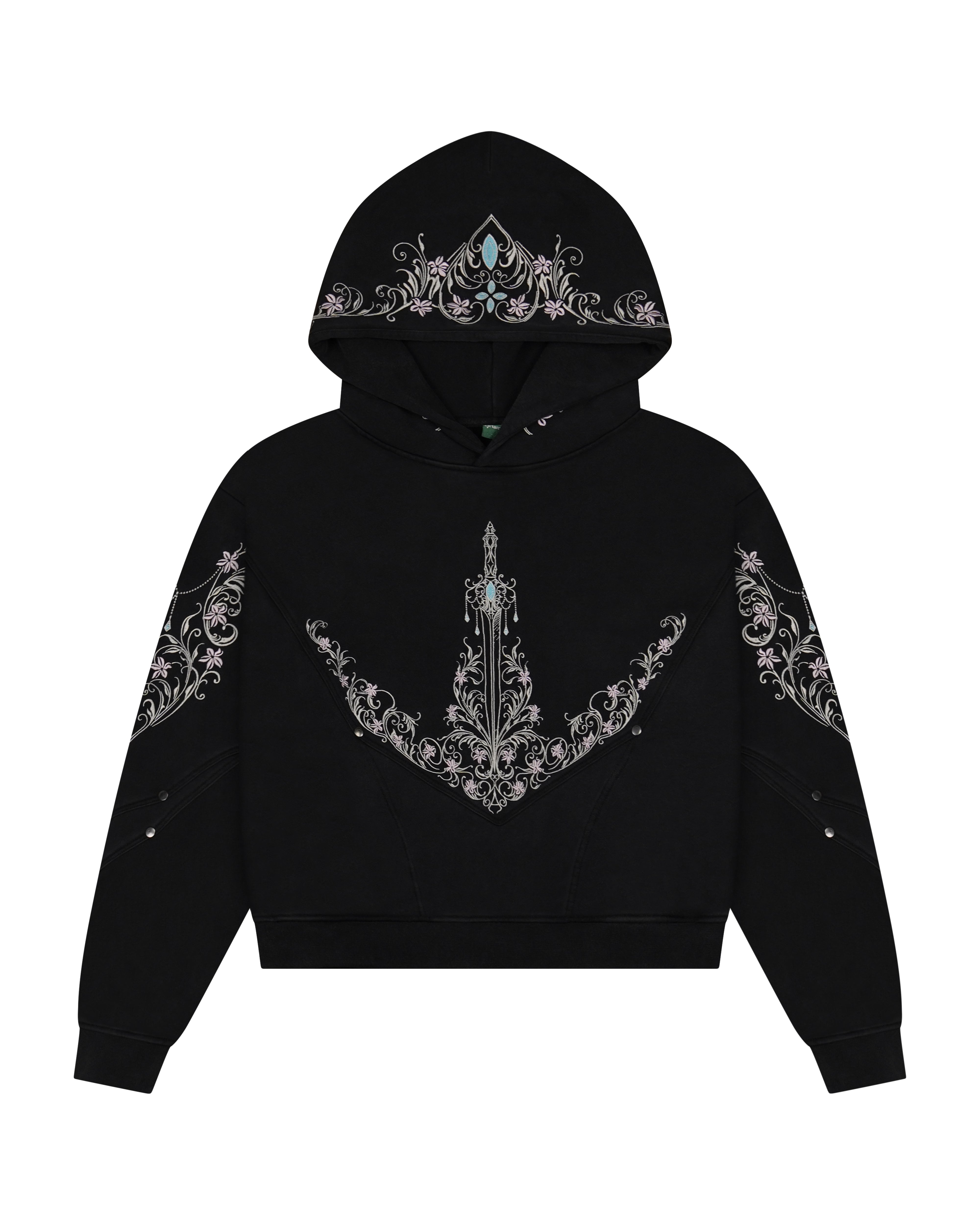 Princess knight armored black hoodie 