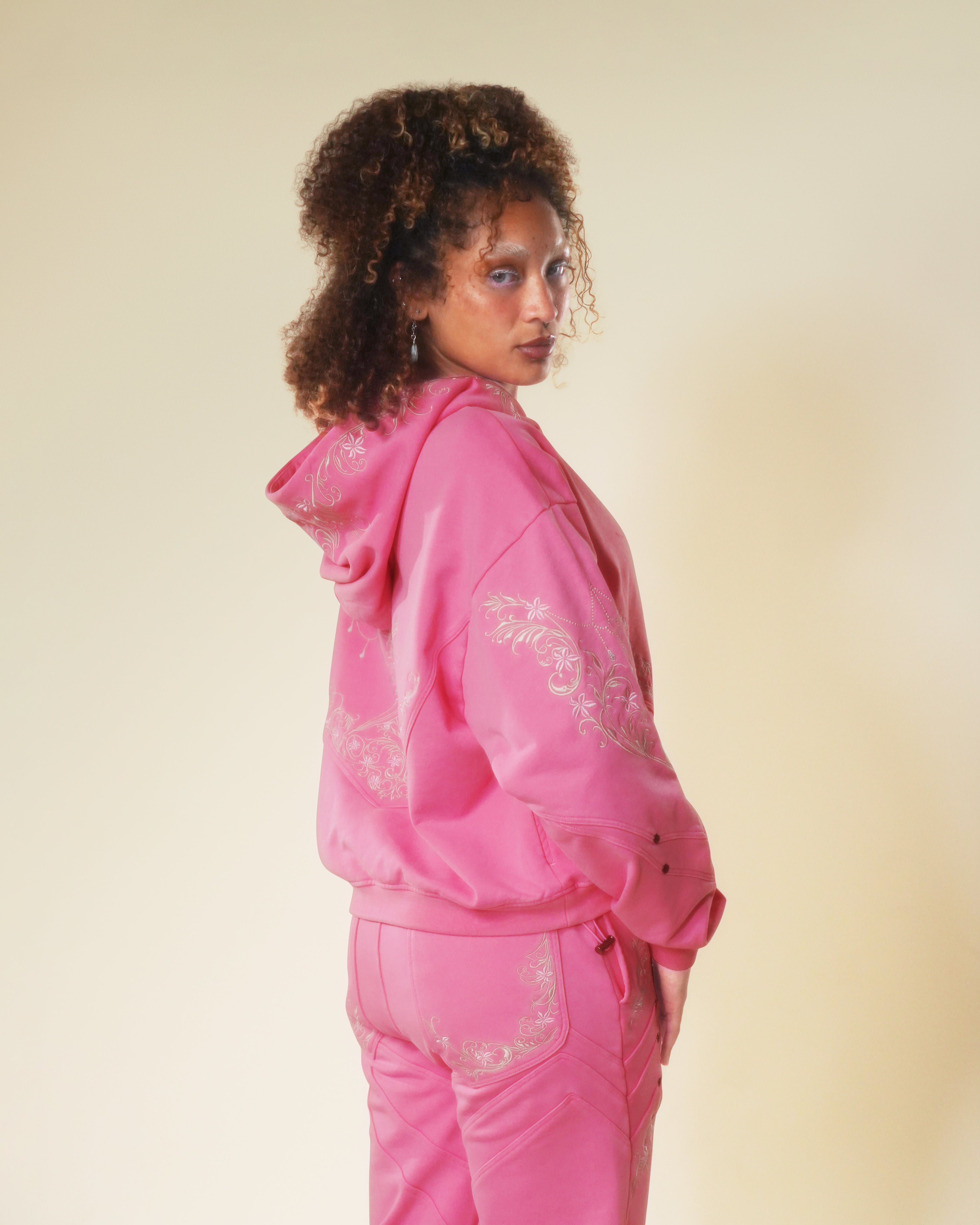 Princess knight pink armored hoodie 