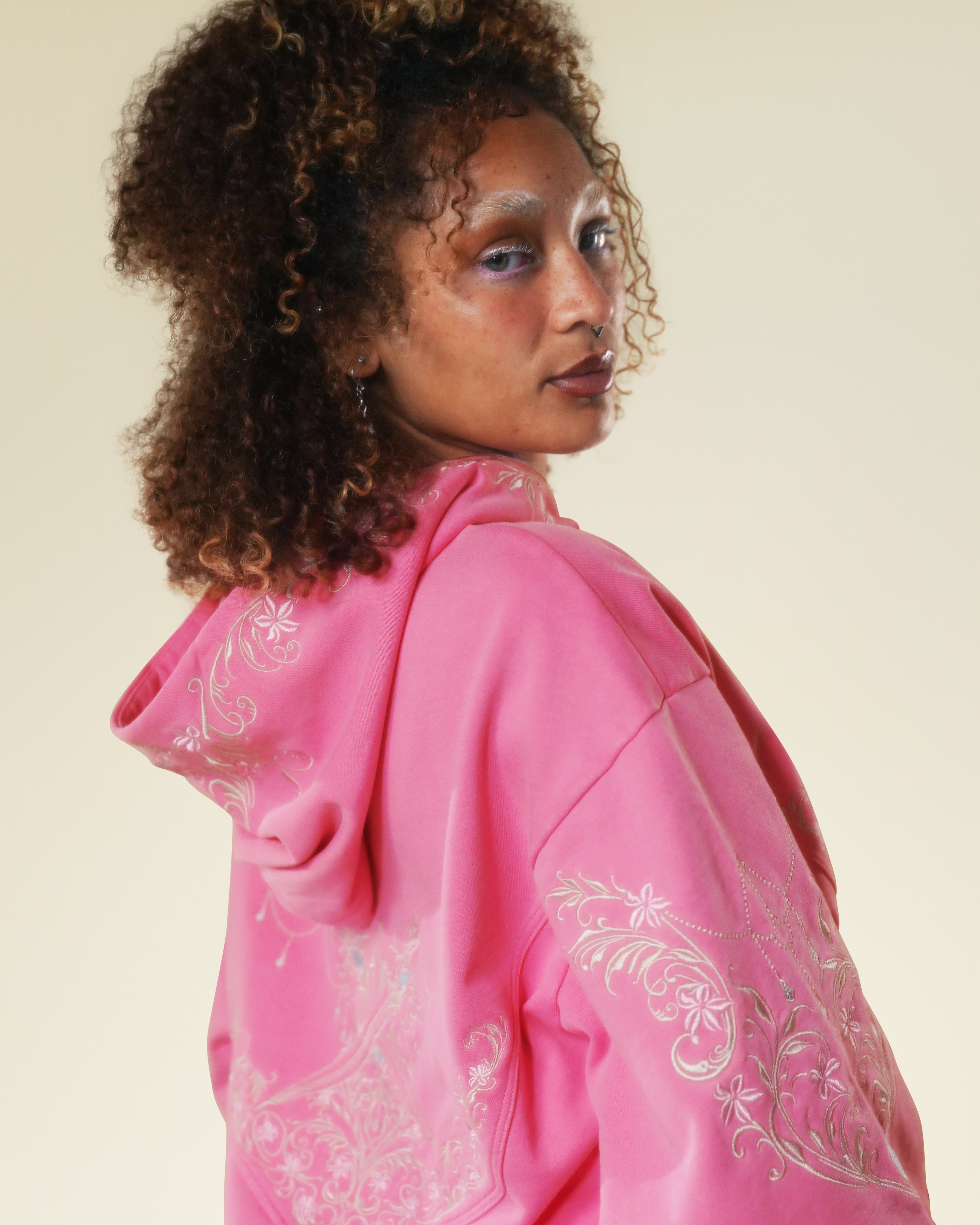 Princess knight pink armored hoodie 